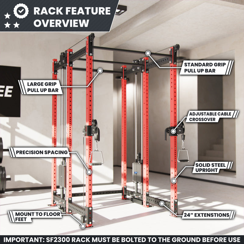 Synergee 2300 Series Power Cage with Synchronized Loaded Cable Cross Overs