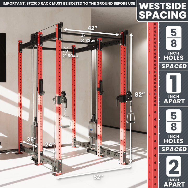 Synergee 2300 Series Power Cage with Synchronized Loaded Cable Cross Overs