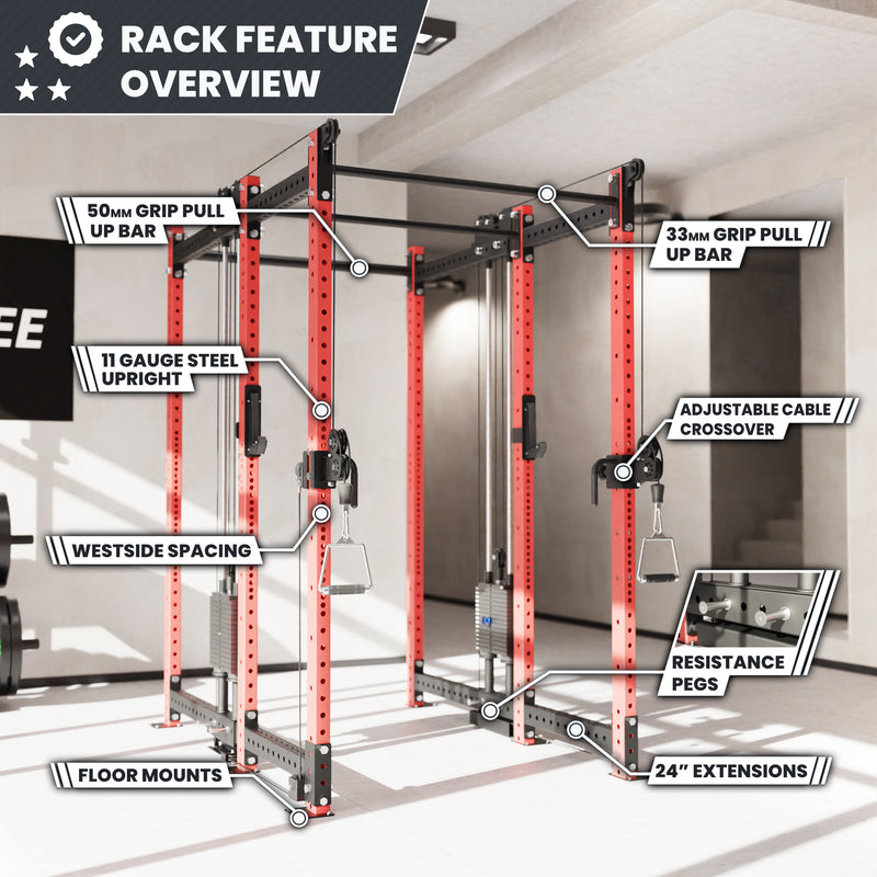 Synergee 2300 Series Power Cage with Synchronized Loaded Cable Cross Overs