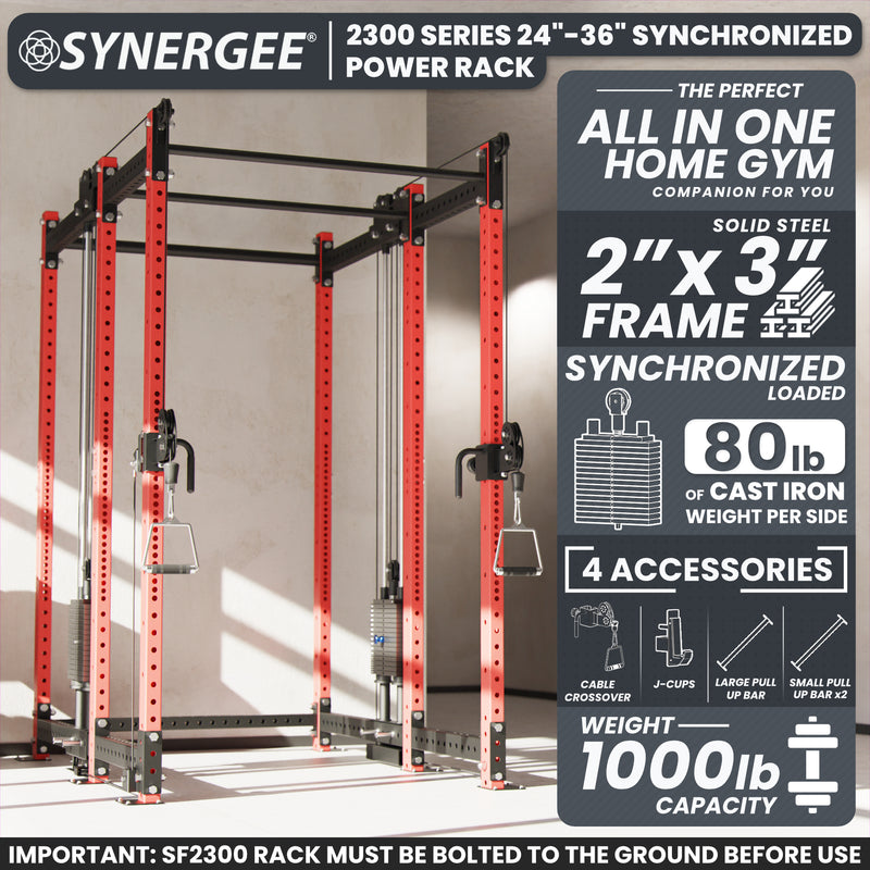 Synergee 2300 Series Power Cage with Synchronized Loaded Cable Cross Overs