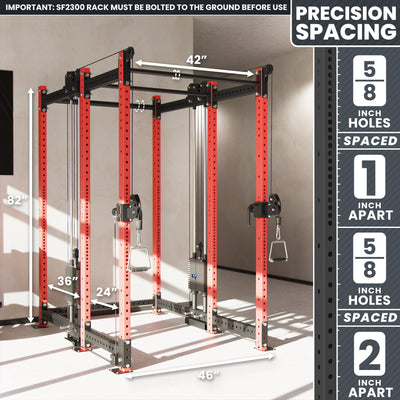 Synergee 2300 Series Power Cage with Synchronized Loaded Cable Cross Overs