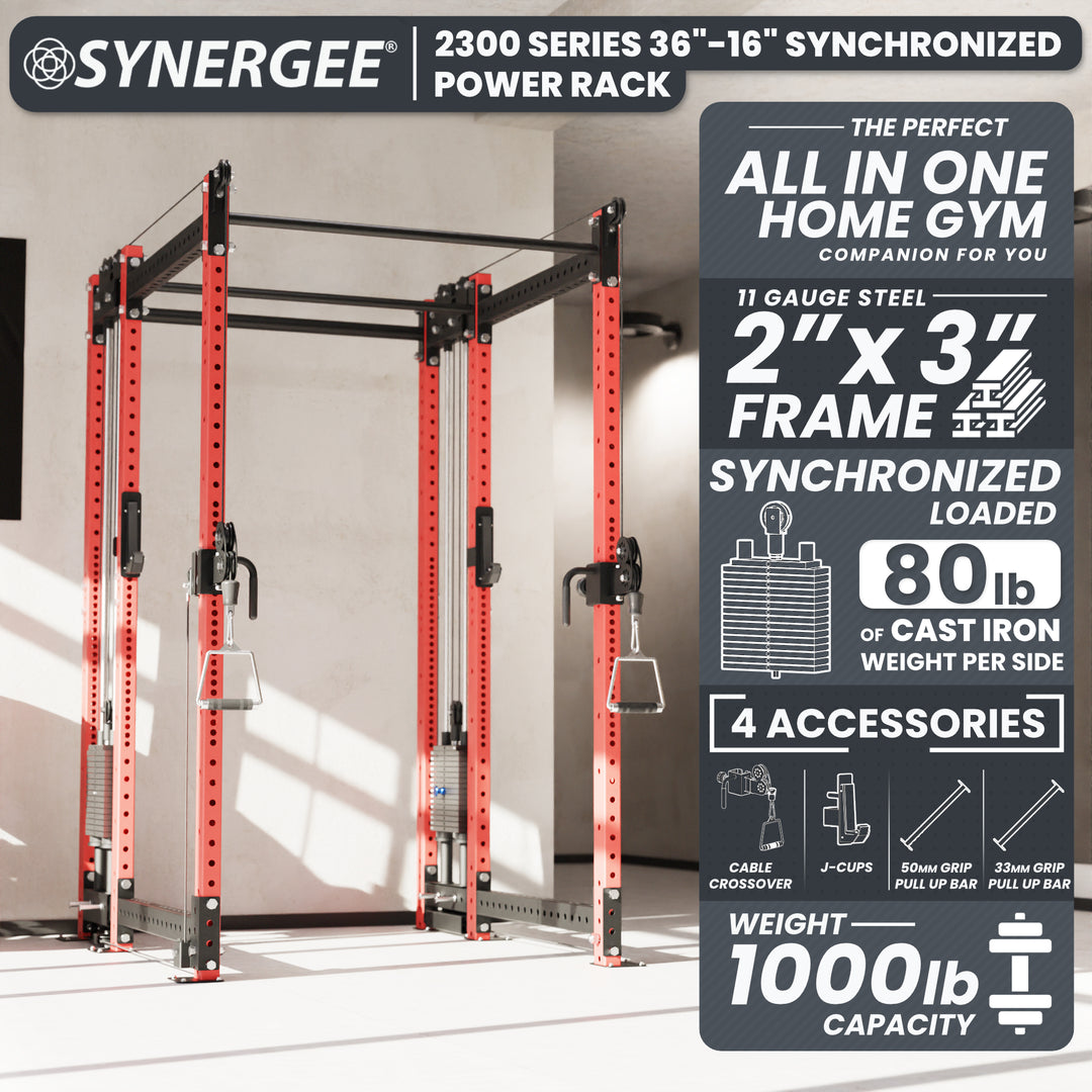 Synergee 2300 Series Power Cage with Synchronized Loaded Cable Cross Overs