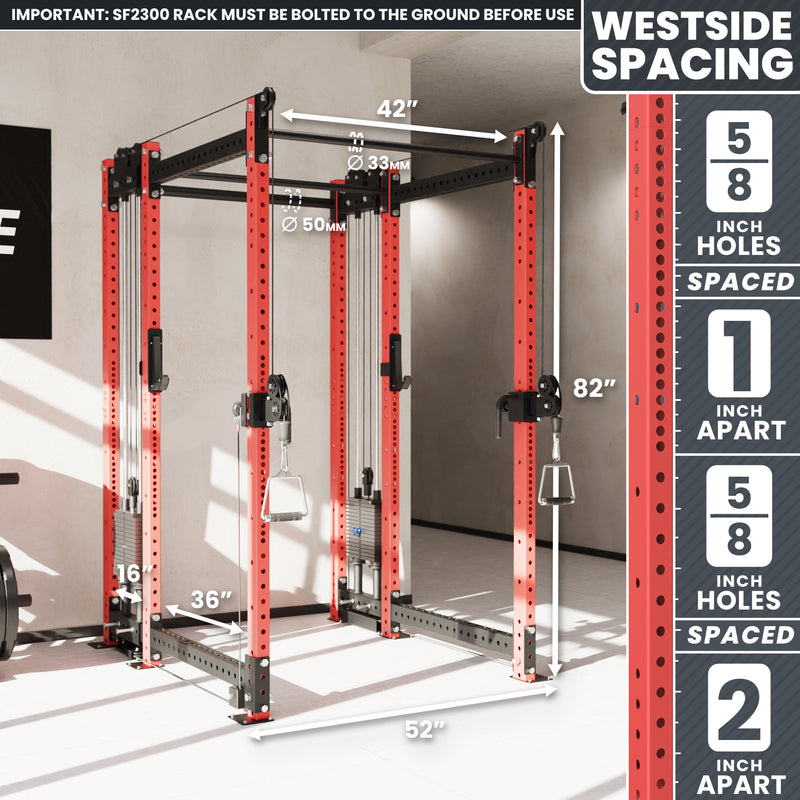 Synergee 2300 Series Power Cage with Synchronized Loaded Cable Cross Overs