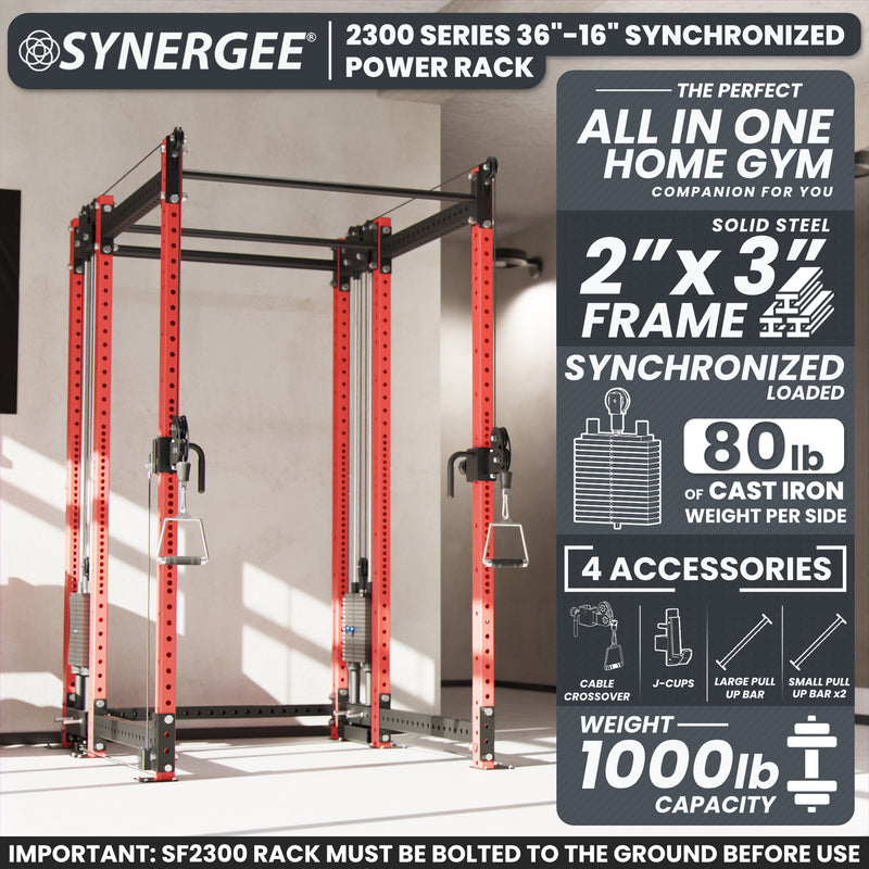 Synergee 2300 Series Power Cage with Synchronized Loaded Cable Cross Overs
