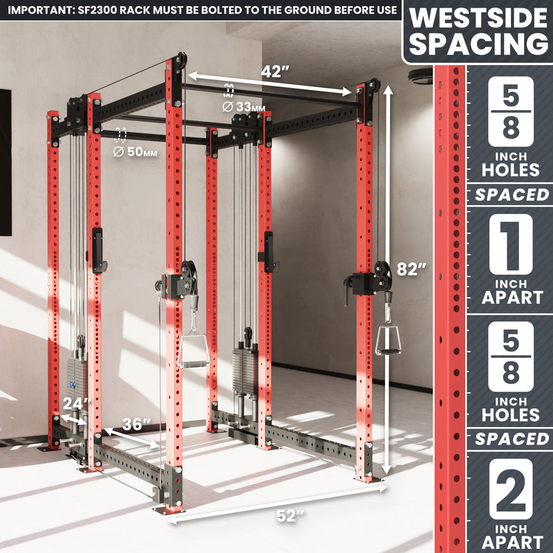 Synergee 2300 Series Power Cage with Synchronized Loaded Cable Cross Overs
