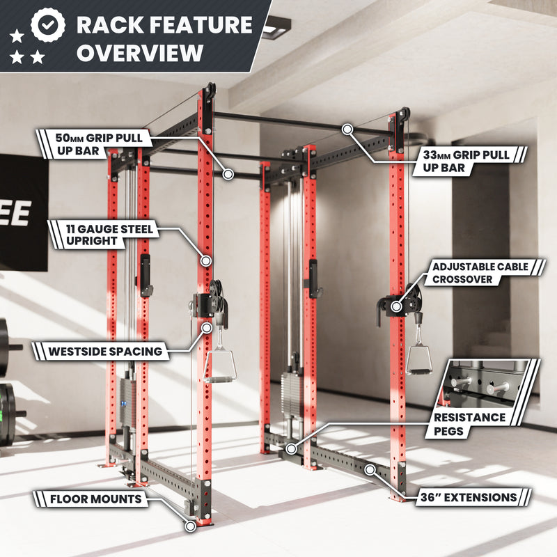 Synergee 2300 Series Power Cage with Synchronized Loaded Cable Cross Overs