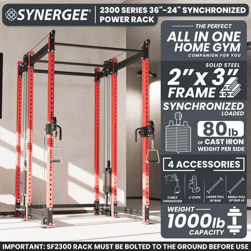 Synergee 2300 Series Power Cage with Synchronized Loaded Cable Cross Overs