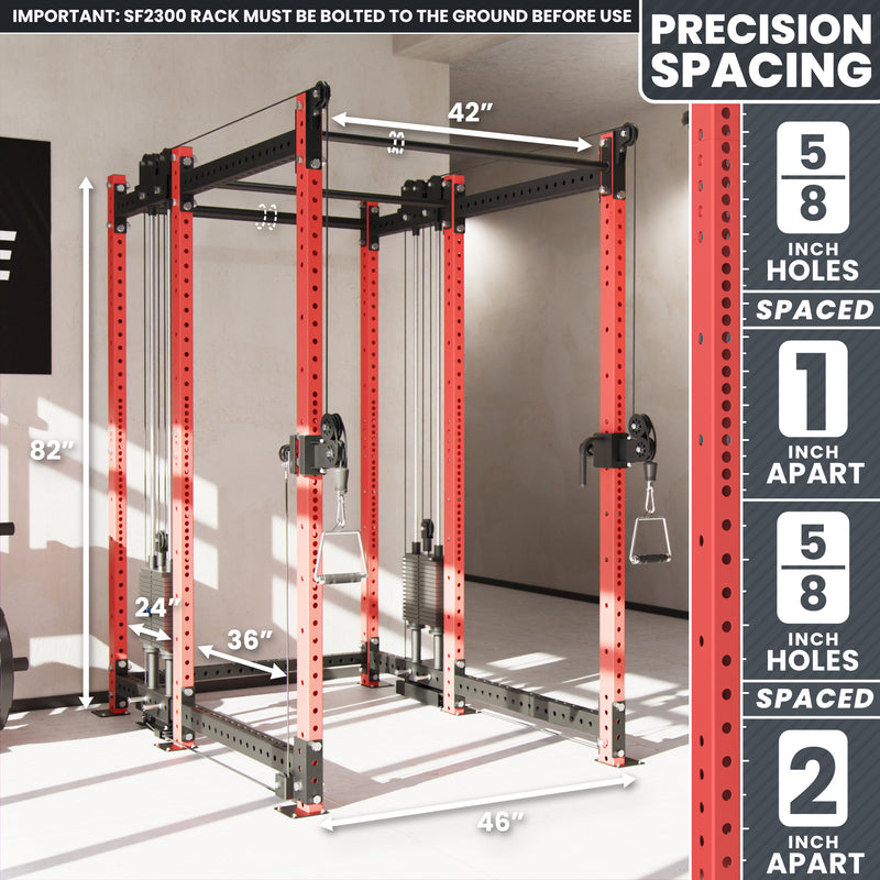 Synergee 2300 Series Power Cage with Synchronized Loaded Cable Cross Overs