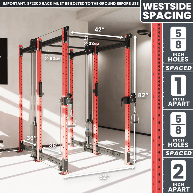 Synergee 2300 Series Power Cage with Synchronized Loaded Cable Cross Overs