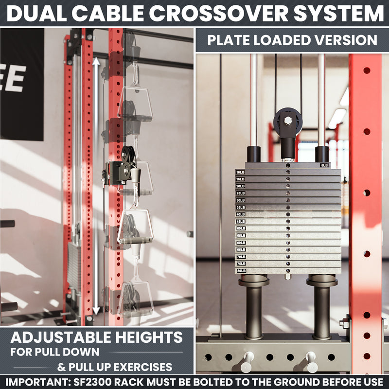 Synergee 2300 Series Power Cage with Synchronized Loaded Cable Cross Overs