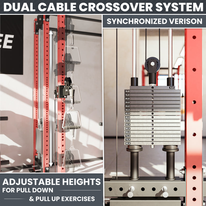 Synergee 2300 Series Power Cage with Synchronized Loaded Cable Cross Overs
