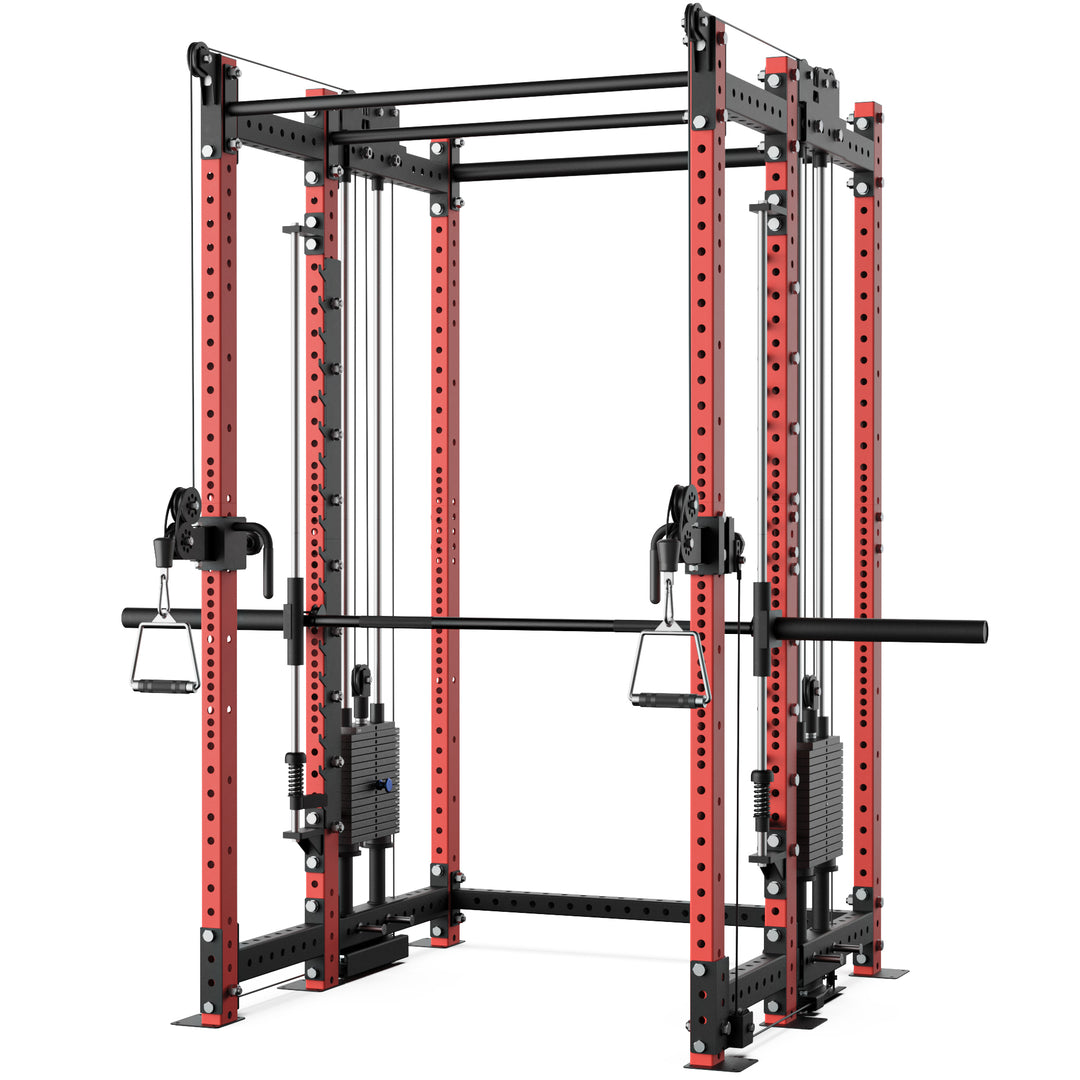 Synergee 2300 Series Power Cage with Synchronized Loaded Cable Cross Overs and Smith Machine