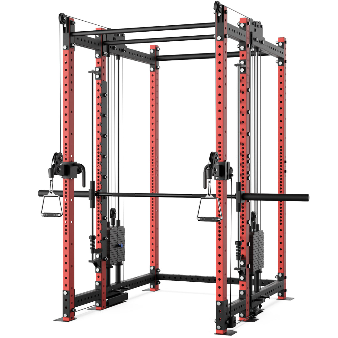 Synergee 2300 Series Power Cage with Synchronized Loaded Cable Cross Overs and Smith Machine