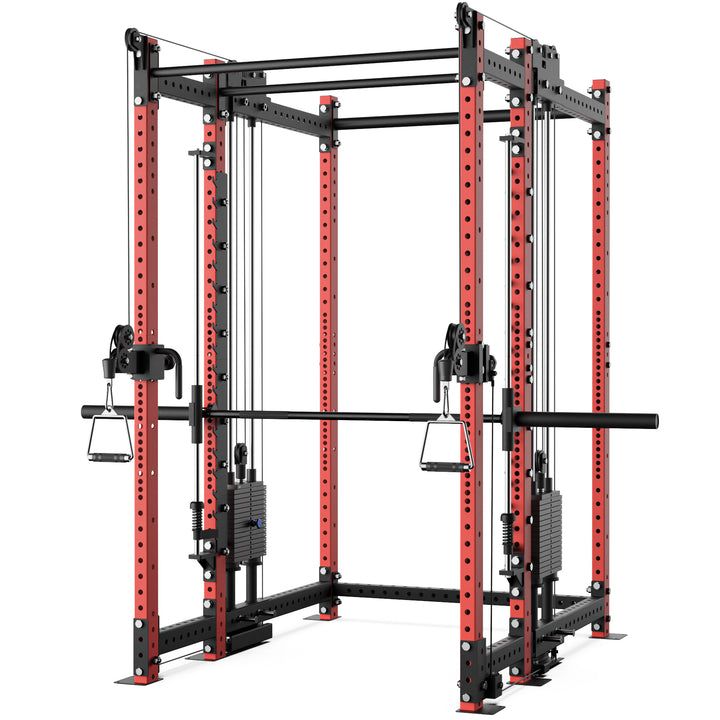 Synergee 2300 Series Power Cage with Synchronized Loaded Cable Cross Overs and Smith Machine