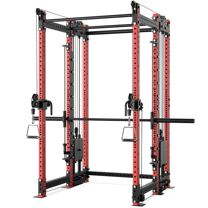 Synergee 2300 Series Power Cage with Synchronized Loaded Cable Cross Overs and Smith Machine