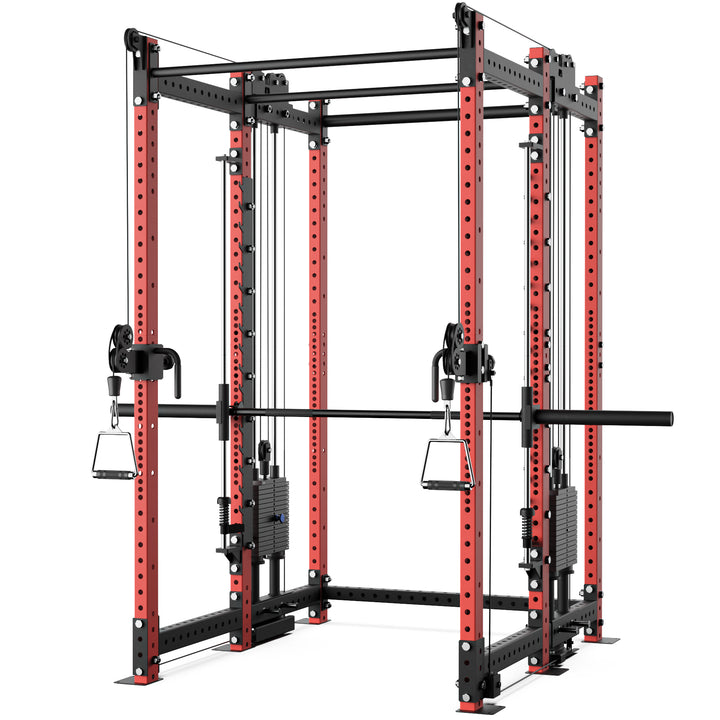 Synergee 2300 Series Power Cage with Synchronized Loaded Cable Cross Overs and Smith Machine