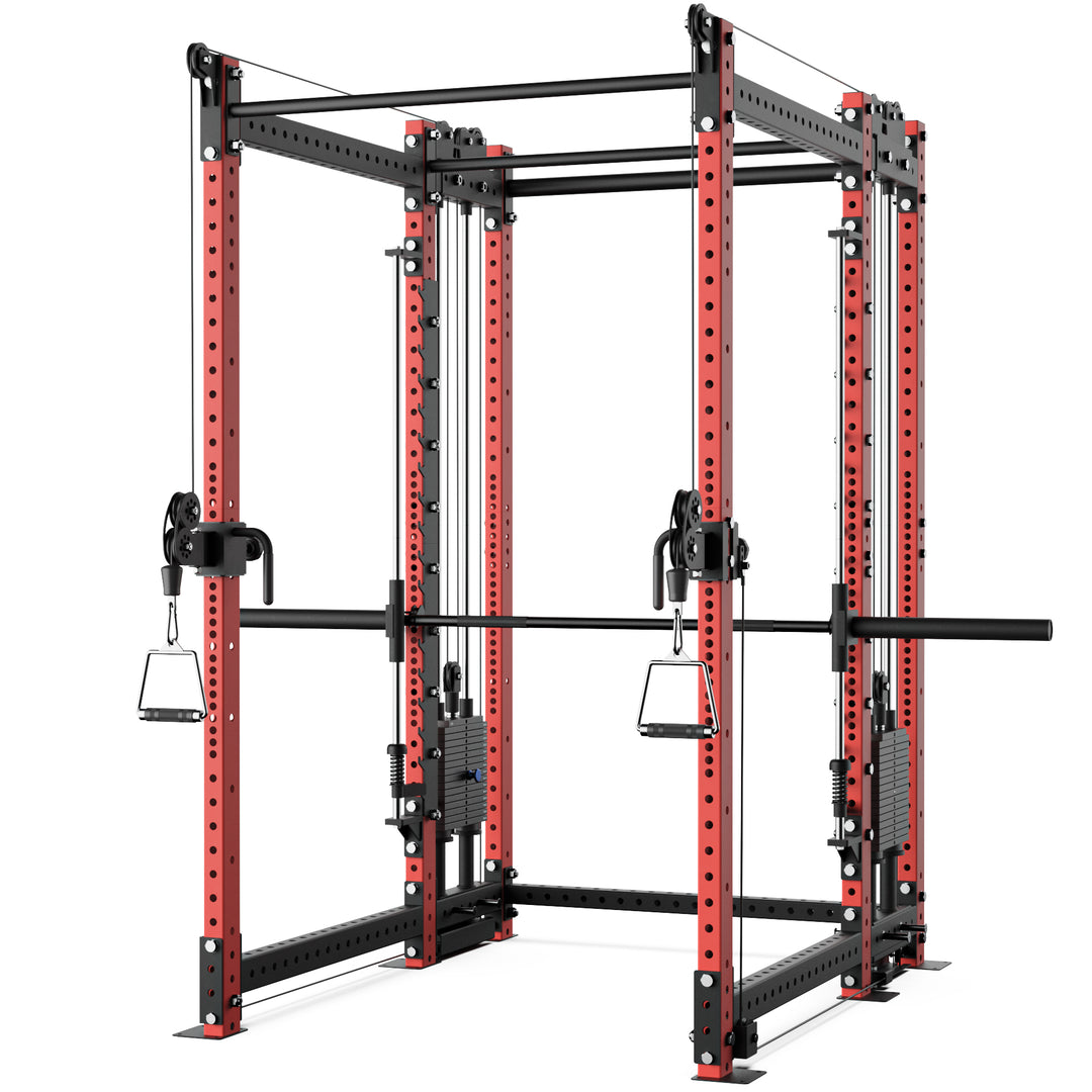 Synergee 2300 Series Power Cage with Synchronized Loaded Cable Cross Overs and Smith Machine