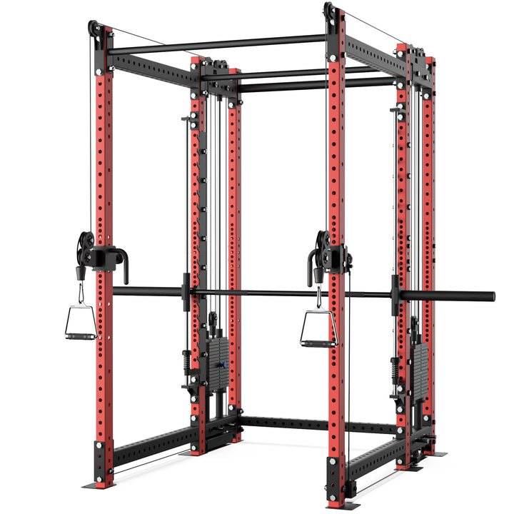 Synergee 2300 Series Power Cage with Synchronized Loaded Cable Cross Overs and Smith Machine