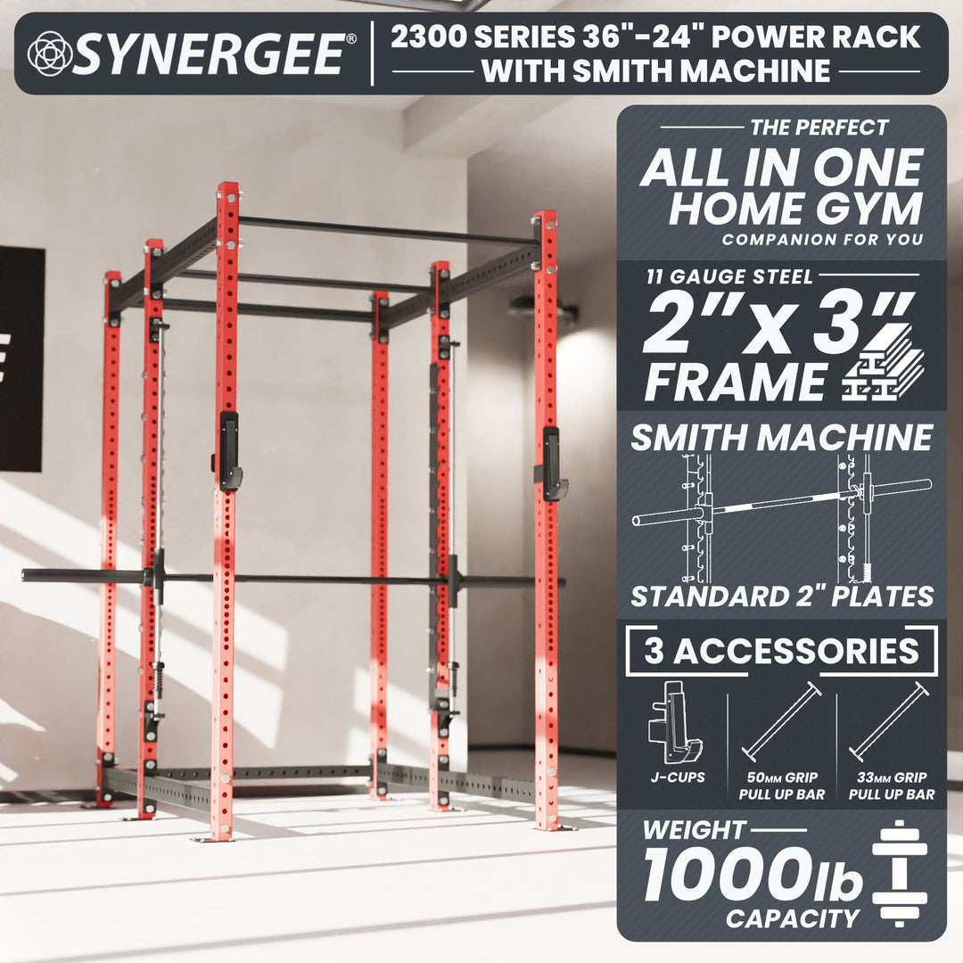 Synergee 2300 Series Power Cage with Smith Machine
