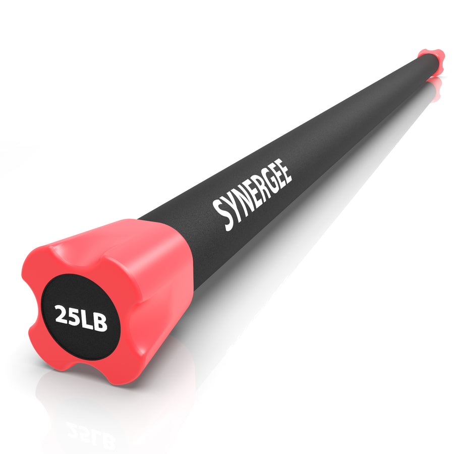 Synergee Workout Bar Weight Bar 5lb Weights Padded Weighted Bars Body Toning Exercise Bar Strength Condition