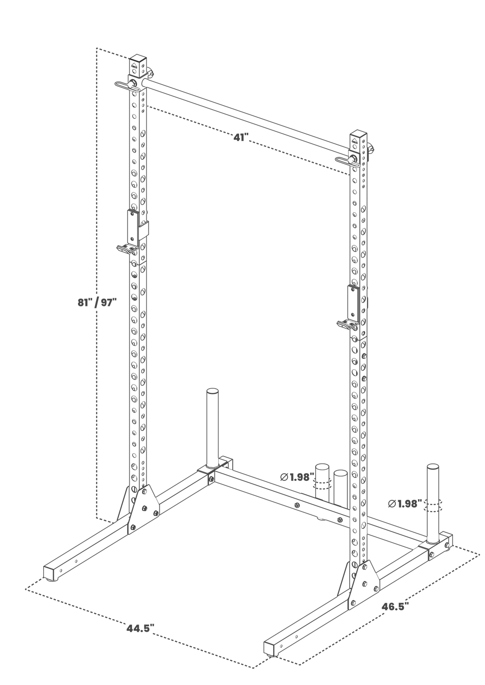 Squat Rack Width Synergee 2200 Series Squat Rack | Synergee Fitness Canada – Synergee Canada
