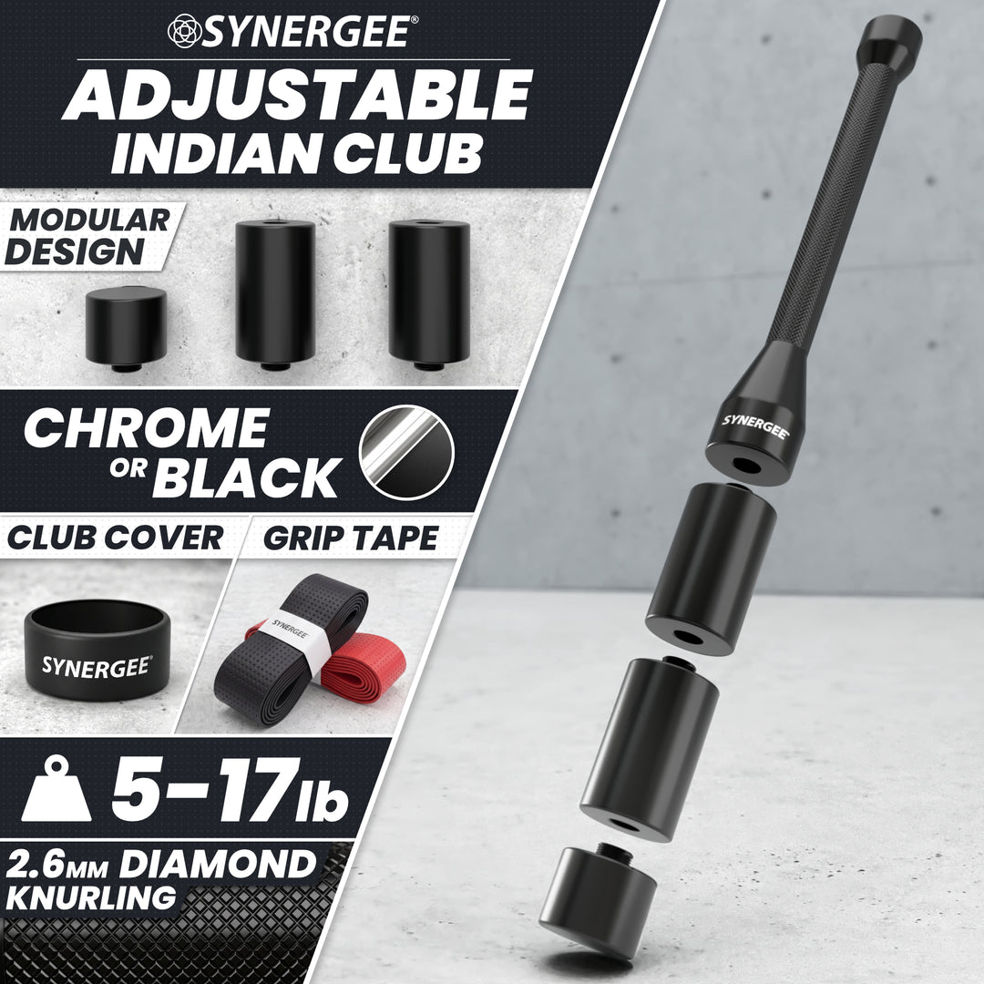Synergee Adjustable Indian Club & Mace Bell