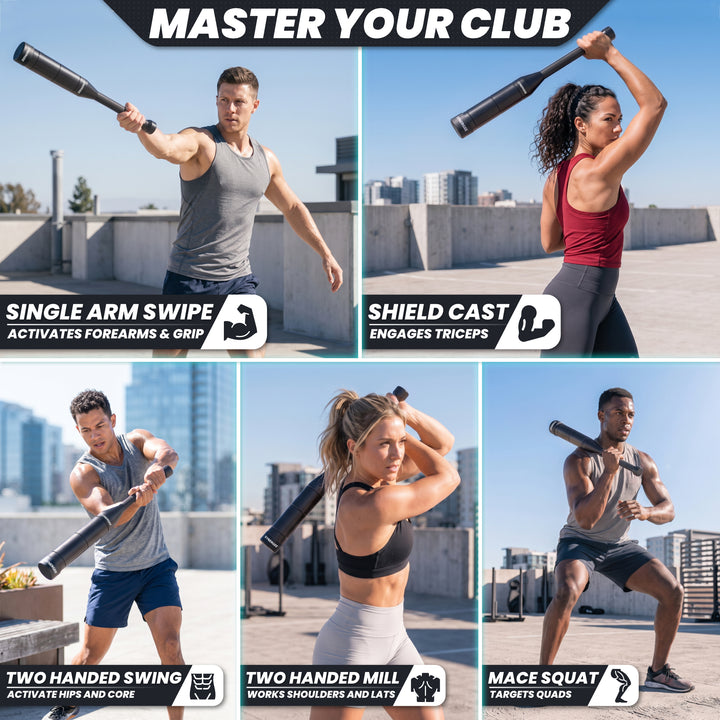 Synergee Adjustable Indian Club & Mace Bell