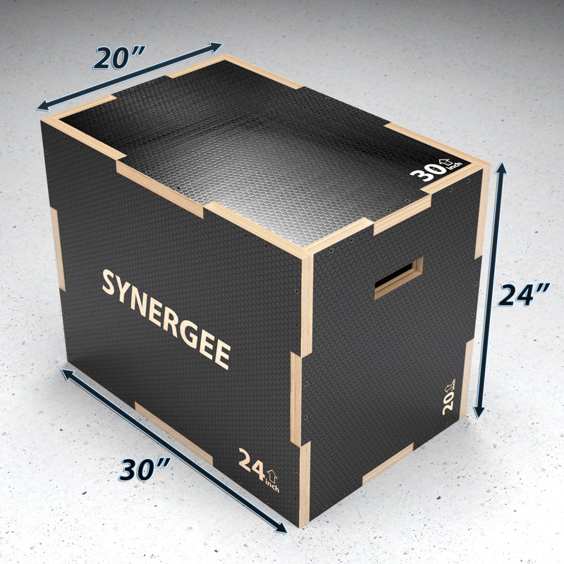 Synergee Non-Slip 3-in-1 Wood Plyo Boxes
