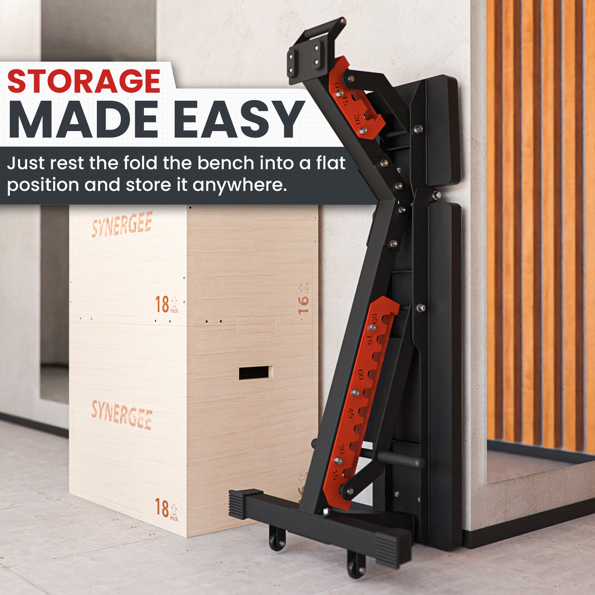 Synergee Adjustable Wing Back Bench | Synergee Fitness Canada