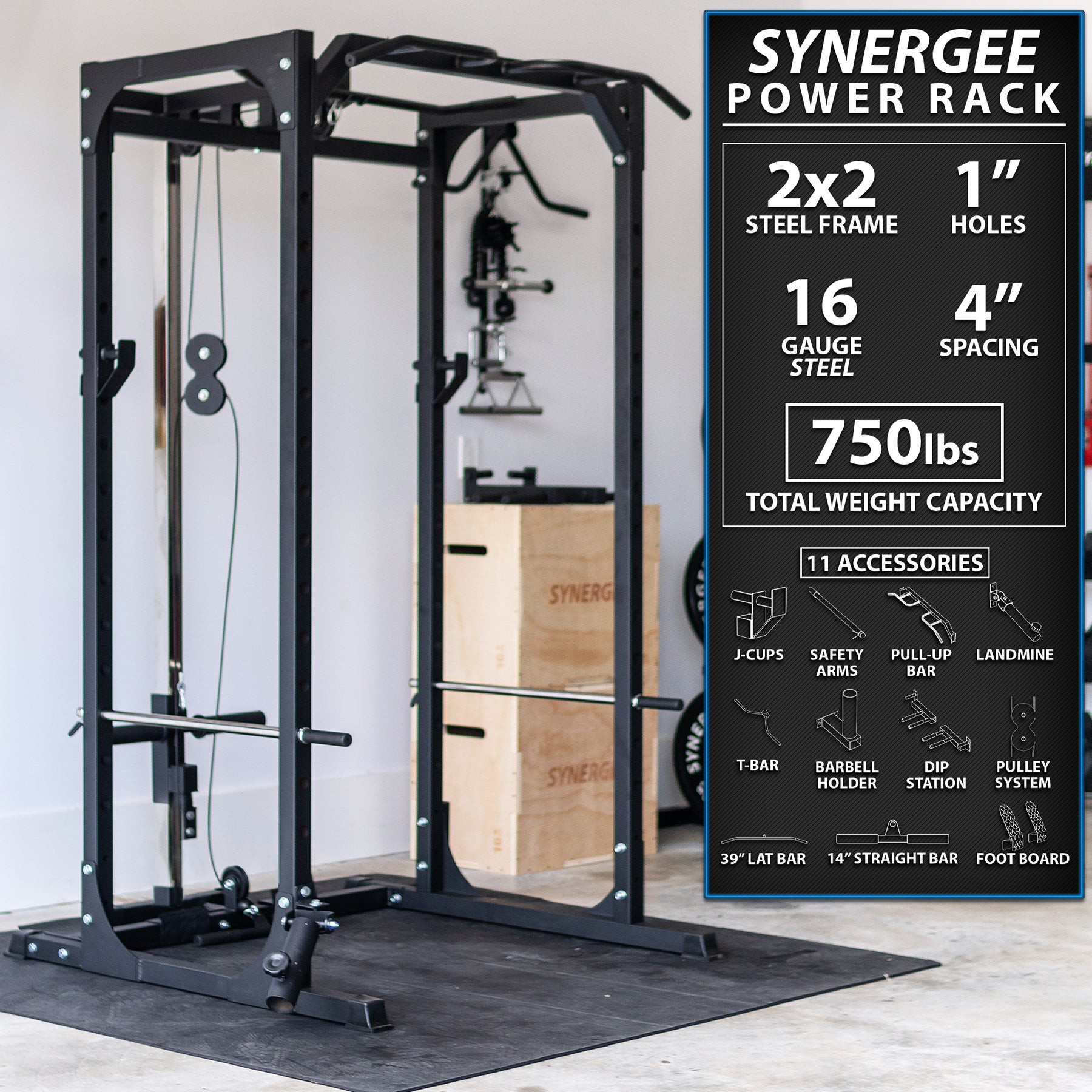 Synergee Power Rack & Pulley System Synergee Fitness Canada