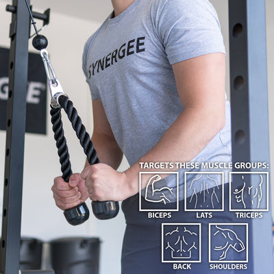 Synergee Tricep Rope Grip Cable Attachments