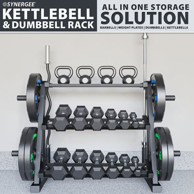 Synergee Dumbbell & Kettlebell Rack