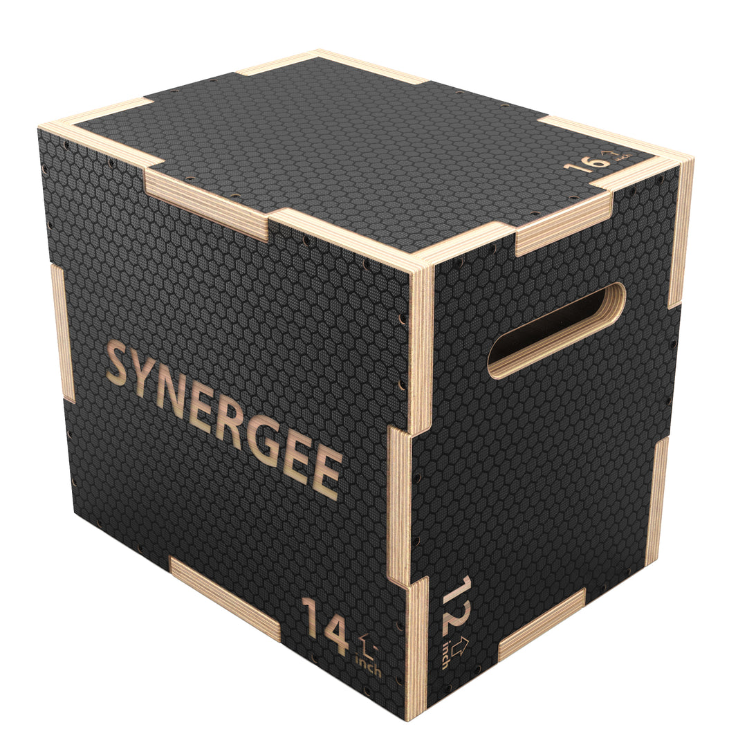 Synergee 3-in-1 Non-Slip Wood Plyo Boxes