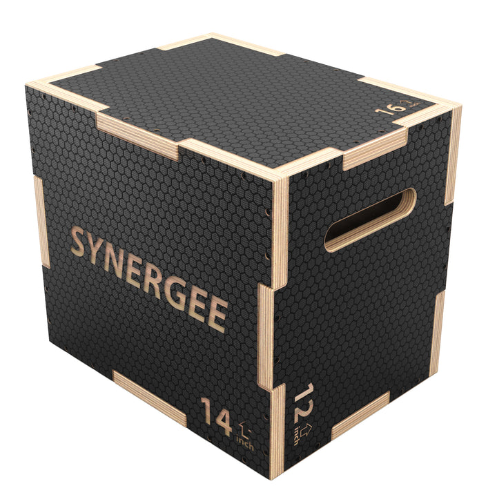 Synergee 3-in-1 Non-Slip Wood Plyo Boxes