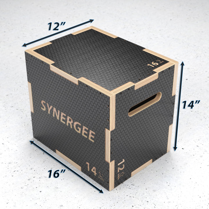 Synergee 3-in-1 Non-Slip Wood Plyo Boxes