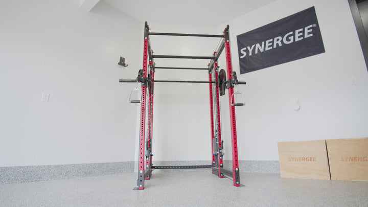 Synergee 2300 Series Power Cage with Synchronized Loaded Cable Cross Overs and Smith Machine