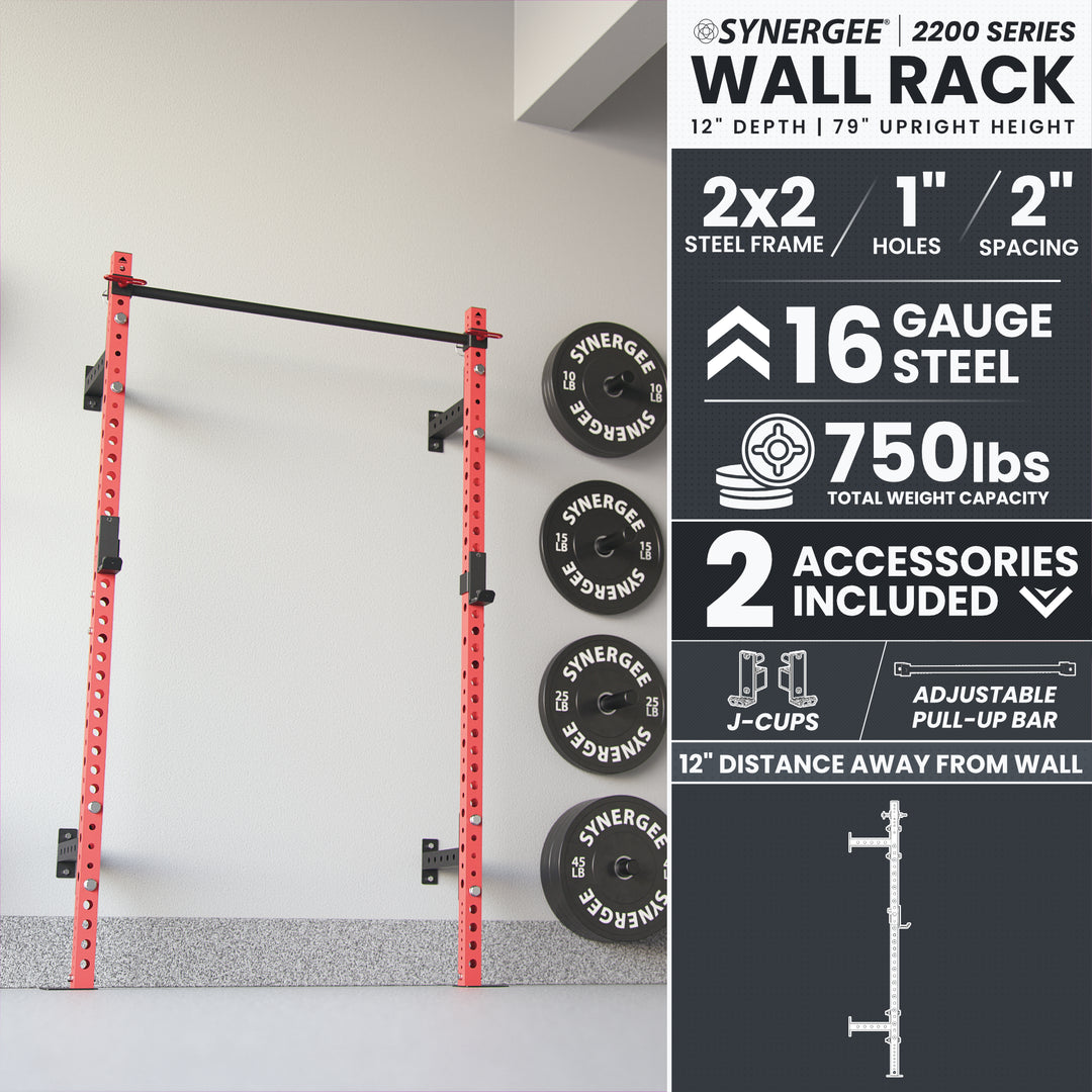 Synergee 2200 Series Wall Mounted Squat Rack