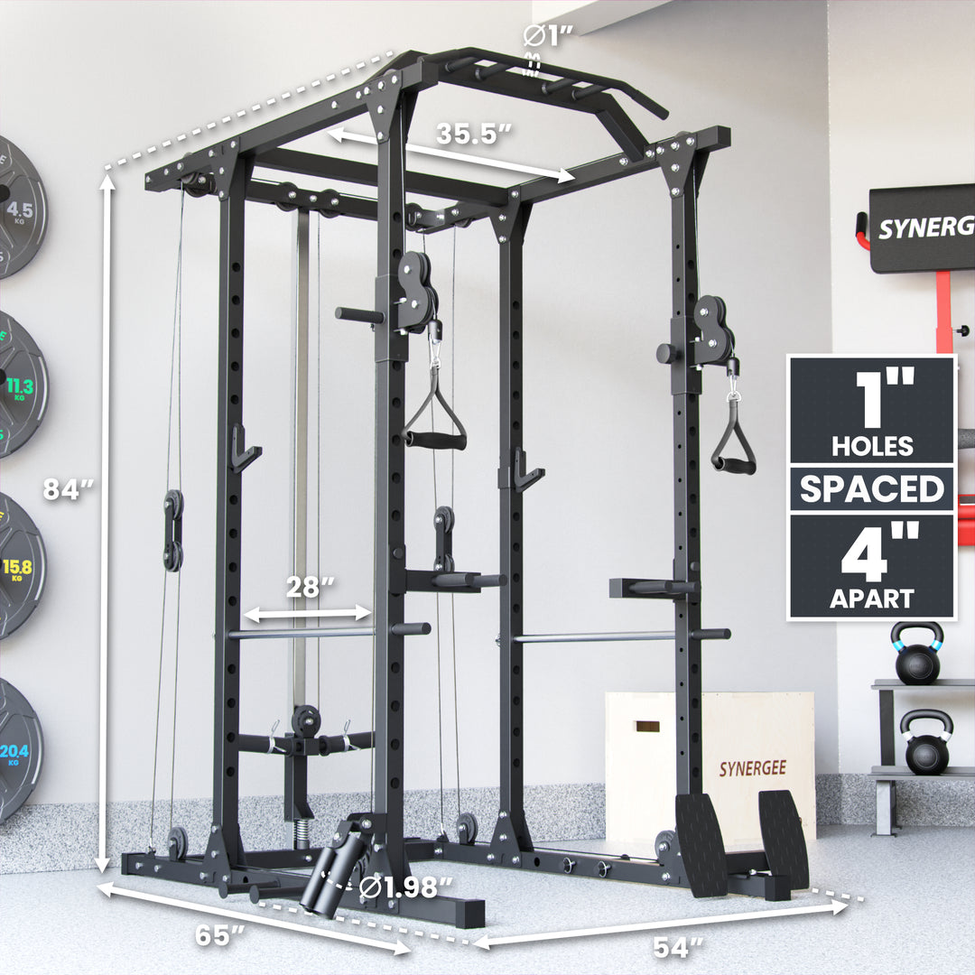 Synergee Power Rack With Cable Crossover