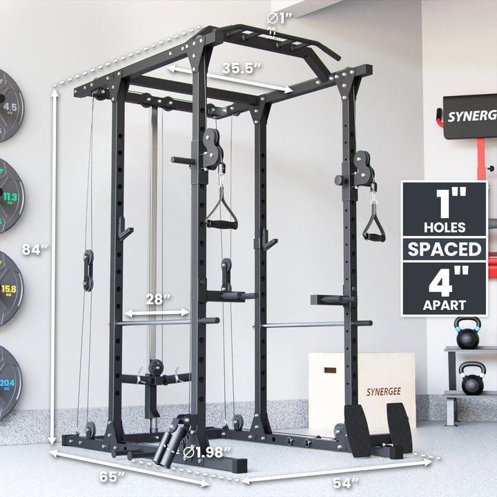 Synergee Power Rack With Cable Crossover