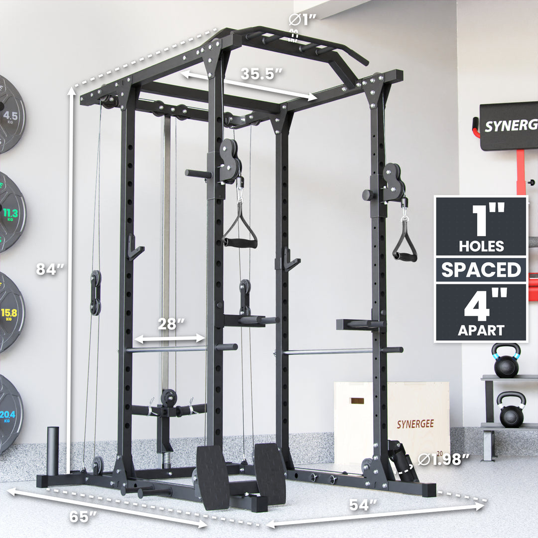 Synergee Power Rack With Cable Crossover