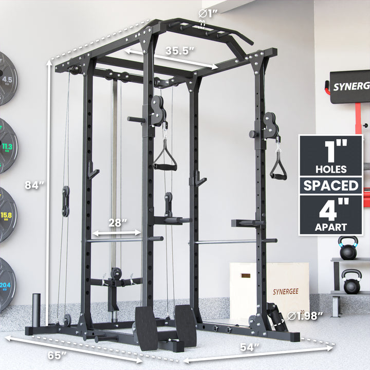 Synergee Power Rack With Cable Crossover