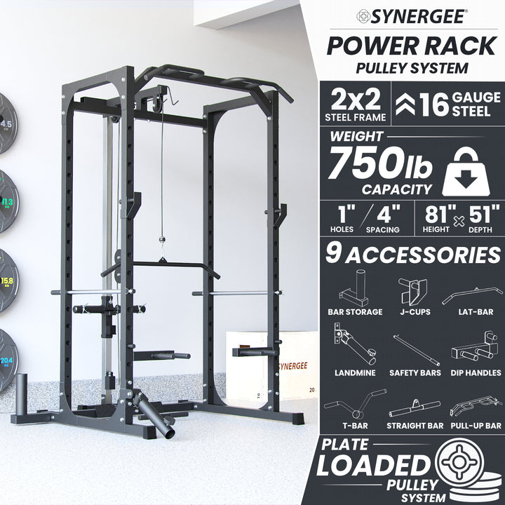 Synergee Power Rack With Pulley System