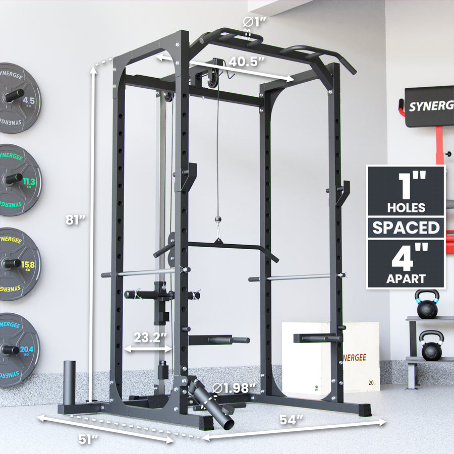 Synergee Power Rack With Pulley System | Synergee Fitness Canada ...