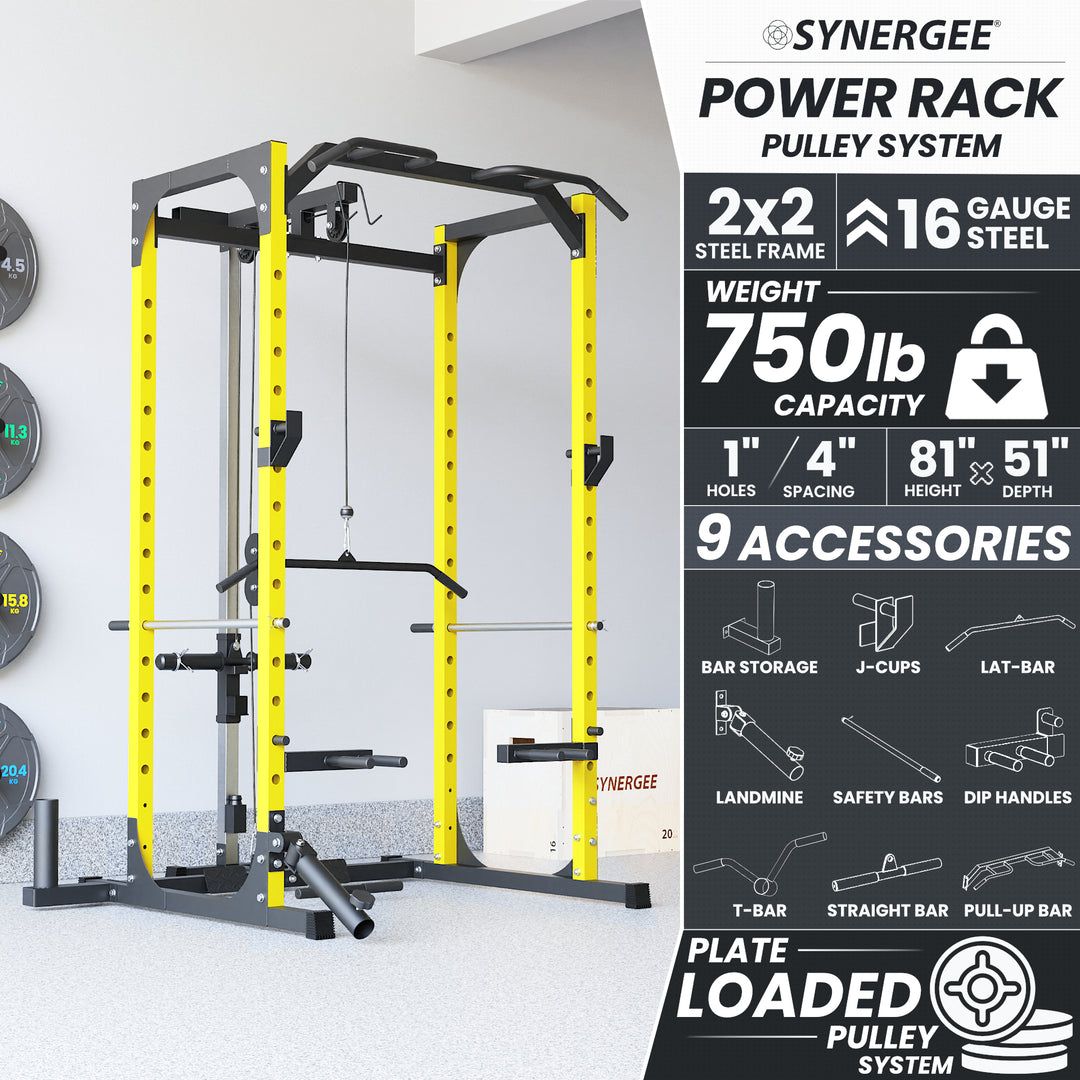 Synergee Power Rack With Pulley System