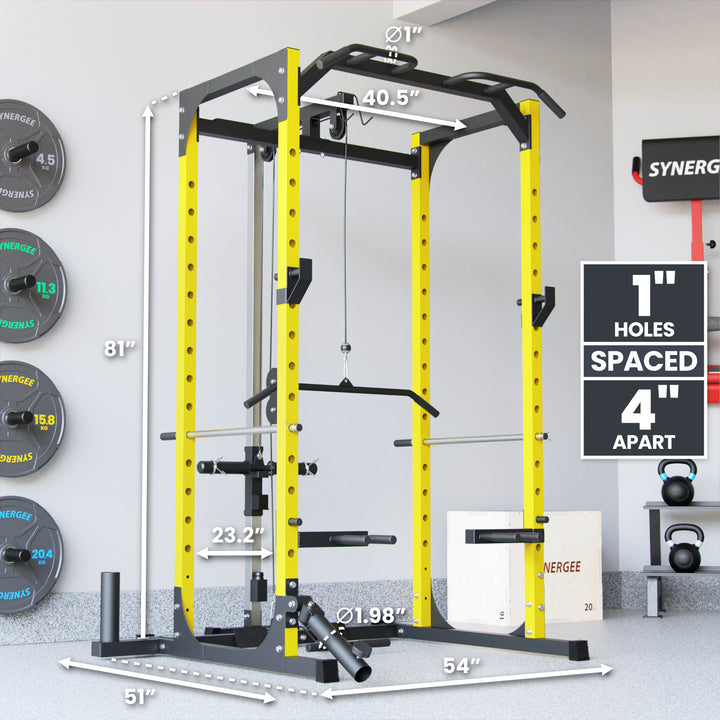 Synergee Power Rack With Pulley System