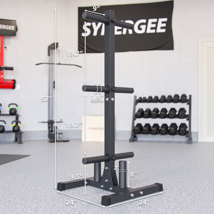 Synergee Olympic Weight Plate & Barbell Holder