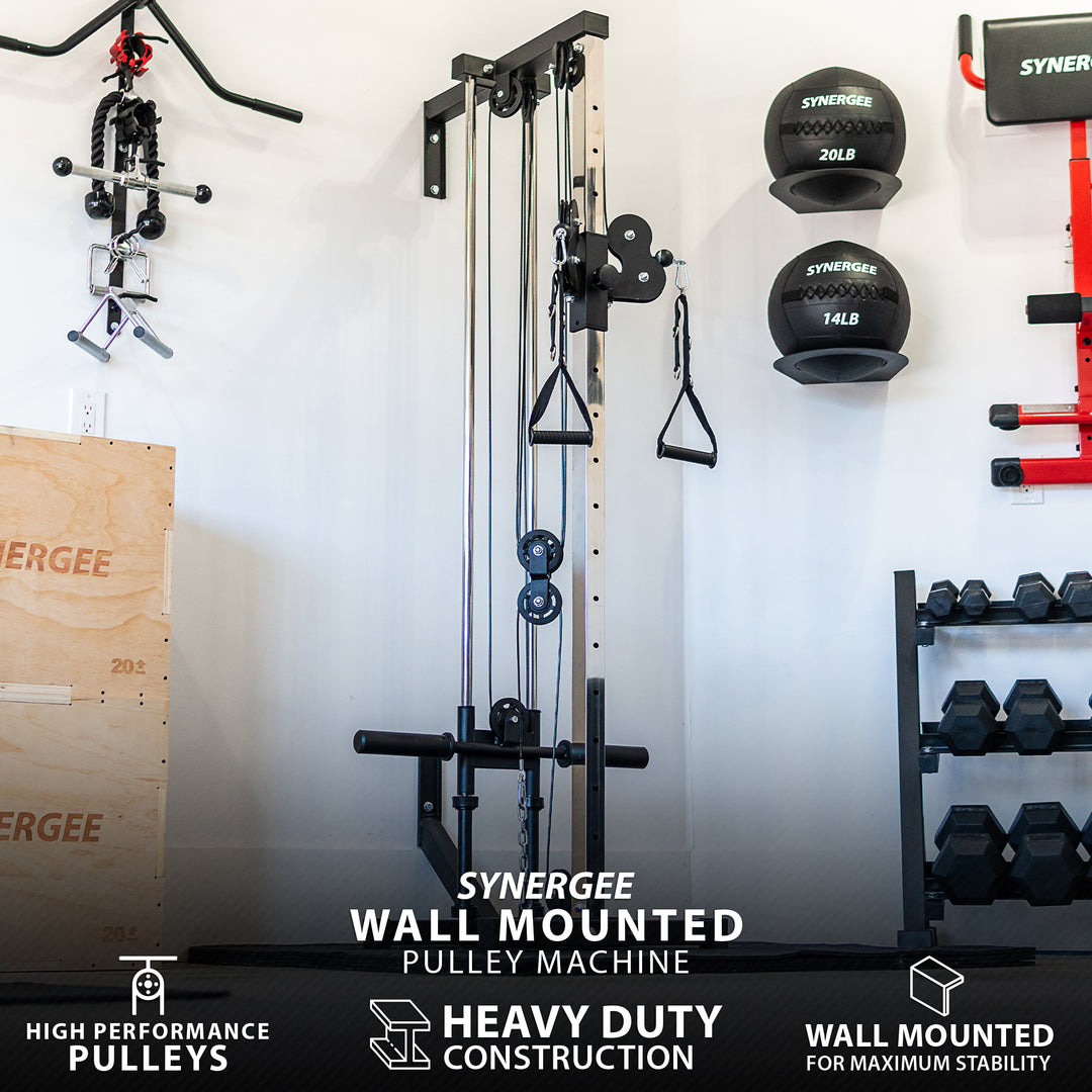 Synergee Wall Mounted Adjustable Dual Pulley Machine