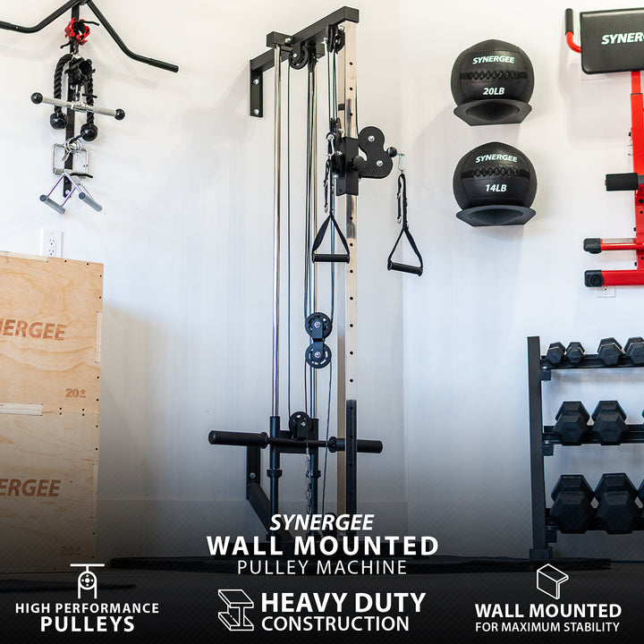 Synergee Wall Mounted Adjustable Dual Pulley Machine