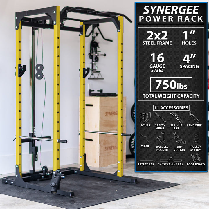 Synergee Power Rack With Pulley System